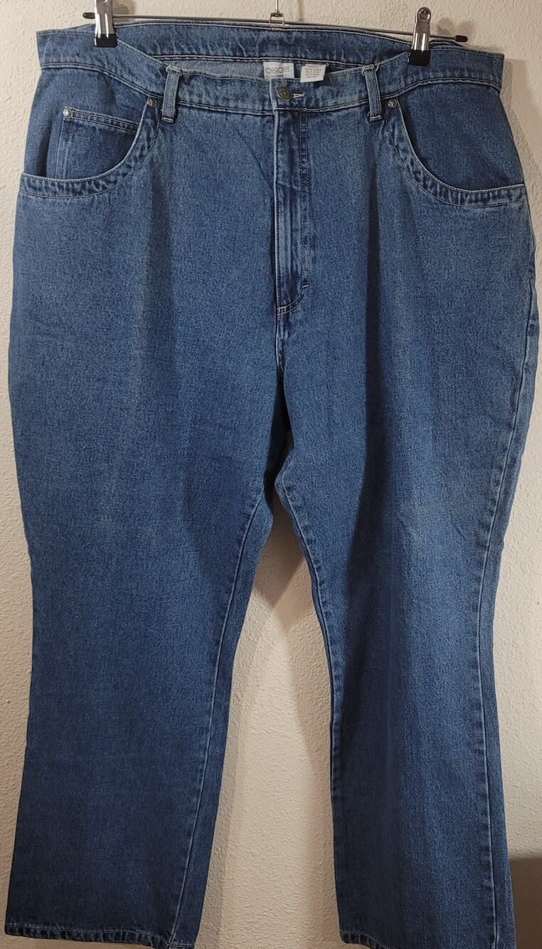 Cherokee Blue 5 Pocket Design Denim Jeans 22W Lightweight Flat Front Belt Loops